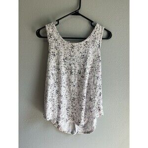 Athleta BREEZY PRINTED CUTOUT TANK Racerback Activewear Size Large